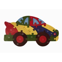 Drevené puzzle auto