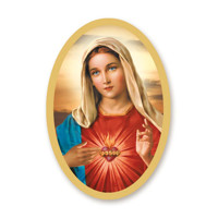Nálepky na sviece - Srdce Panny Márie