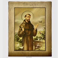 Ikona/zlatý rám - sv.František