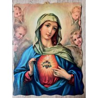 Obraz na dreve - Srdce Panny Márie