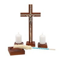 Komplet kríž so svietnikmi