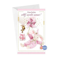 Pozdrav s textom - Dievčatko, vitaj medzi nami!