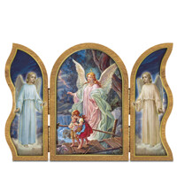 Triptych oltárik - anjel strážny
